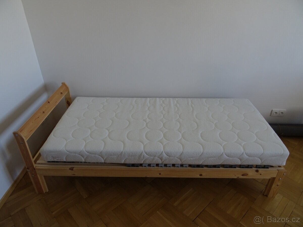 Postel IKEA s pol. roštem nová + matrace USNU - 14