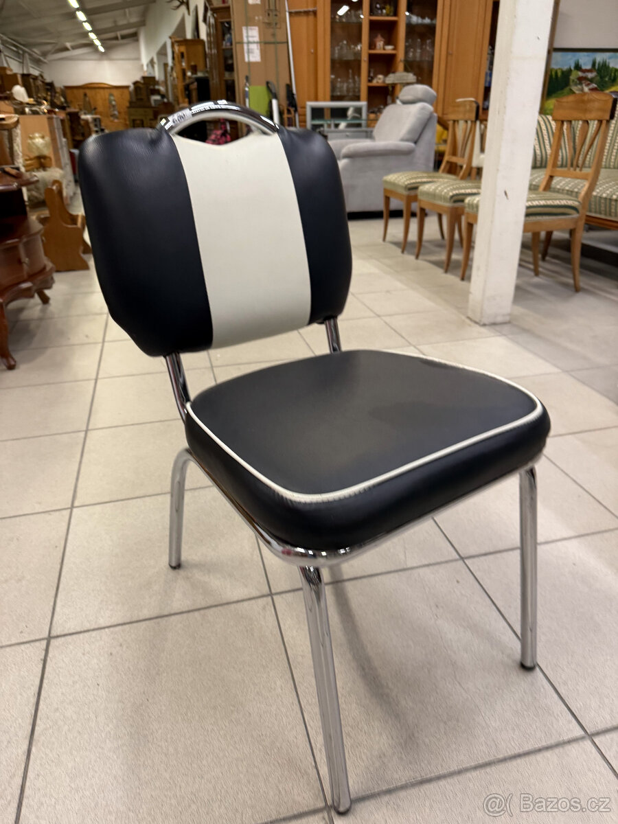 10 kusů chromovaných ,,Amerických" židlí - 14