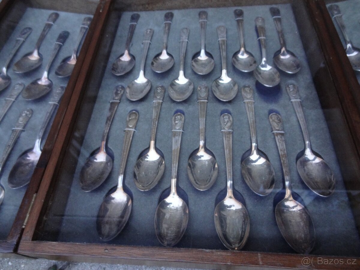 Sada lžic. Vyobrazený Americké prezidenty - 14