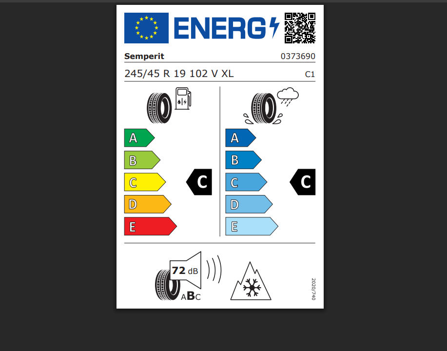 Zimní pneumatiky SEMPERIT 245/45 R19 102V XL 8,5 až 9mm - 14