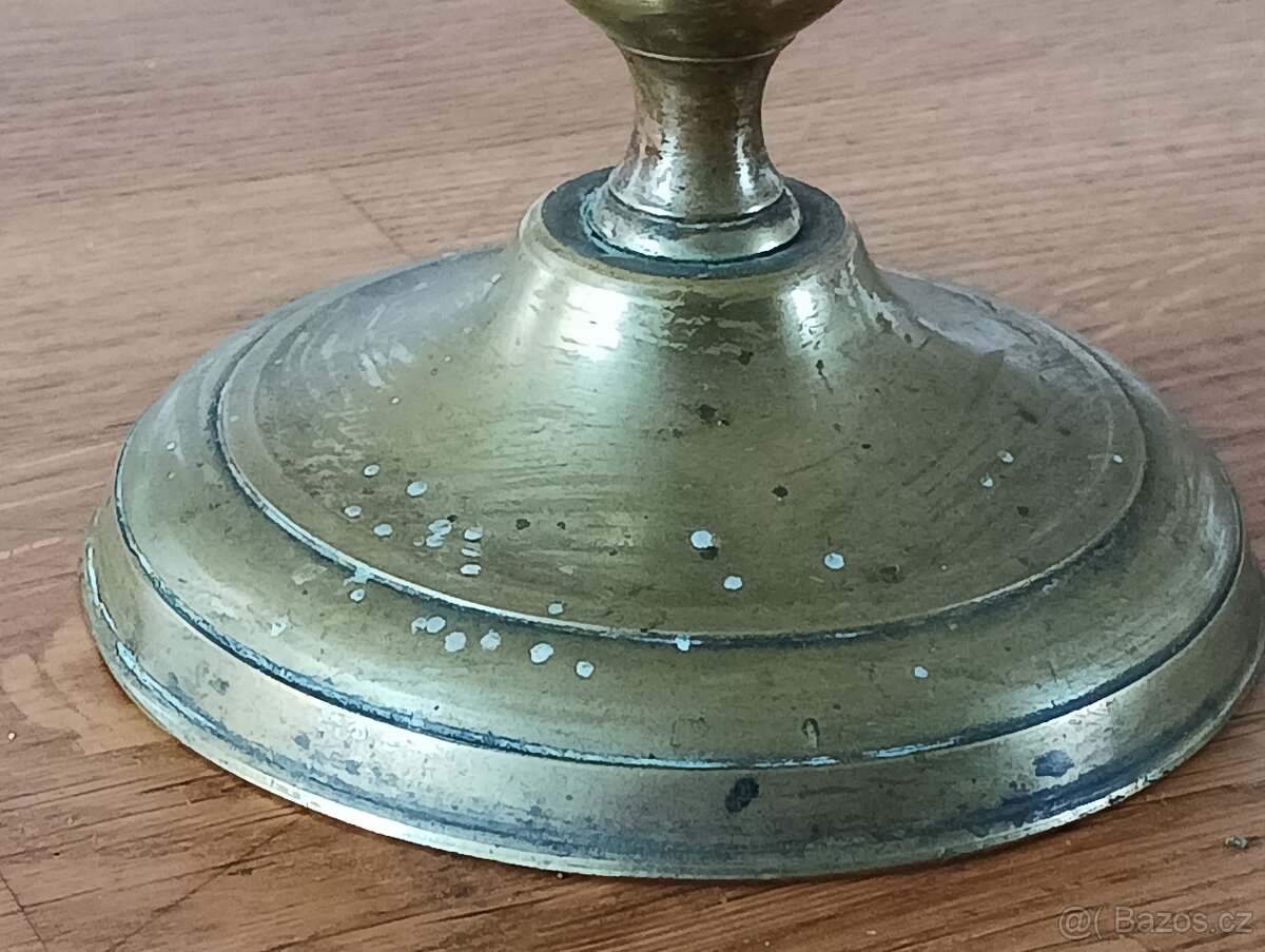 MOSAZNÝ EMPÍROVÝ SVÍCEN BIEDERMAIER 19. STOLETÍ FRANCIE - 14