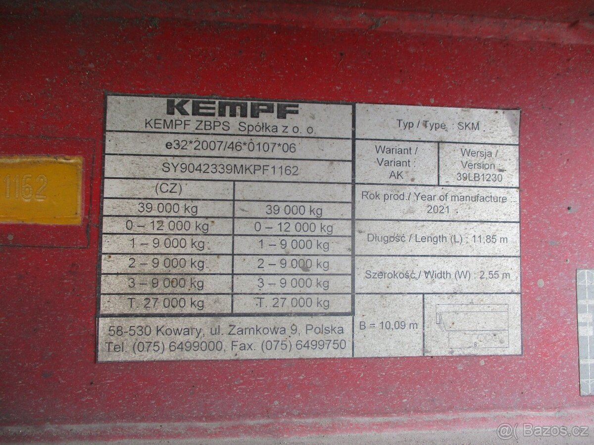 Sklápěcí návěs Kempf SKM AK 39 55m³ č.25017 - 14