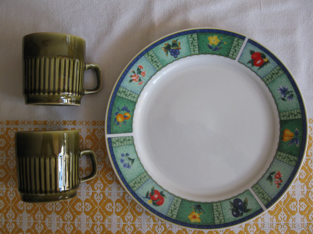 retro talíře různé i vánoční ryby,hrnky,sovy - 14