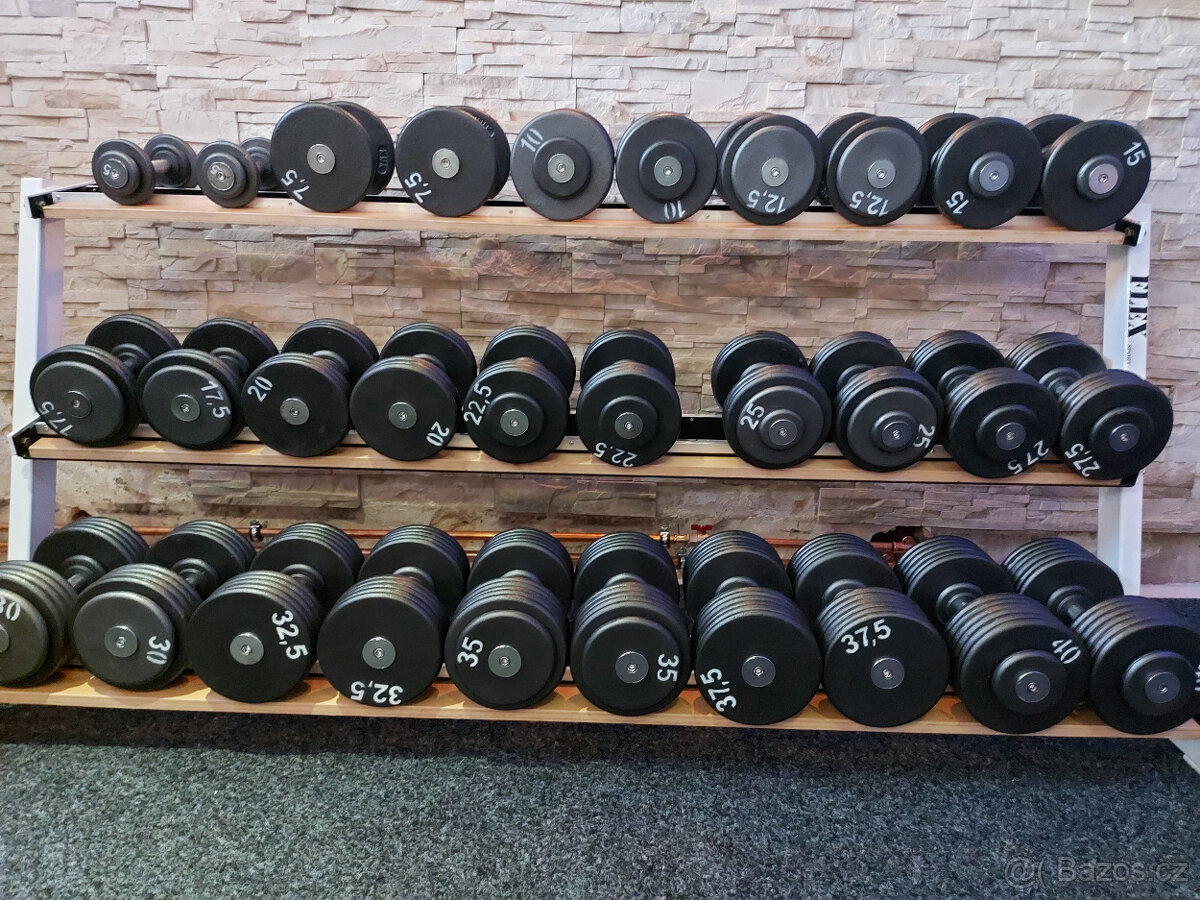 Profi pevné jednoruční činky 2,5-100kg NOVÉ - 14