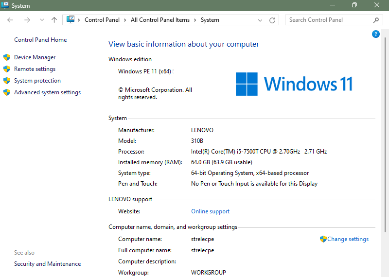 Lenovo ThinkCentre M910q Tiny 256GB + 1TB SSD/64GB RAM REPAS - 14