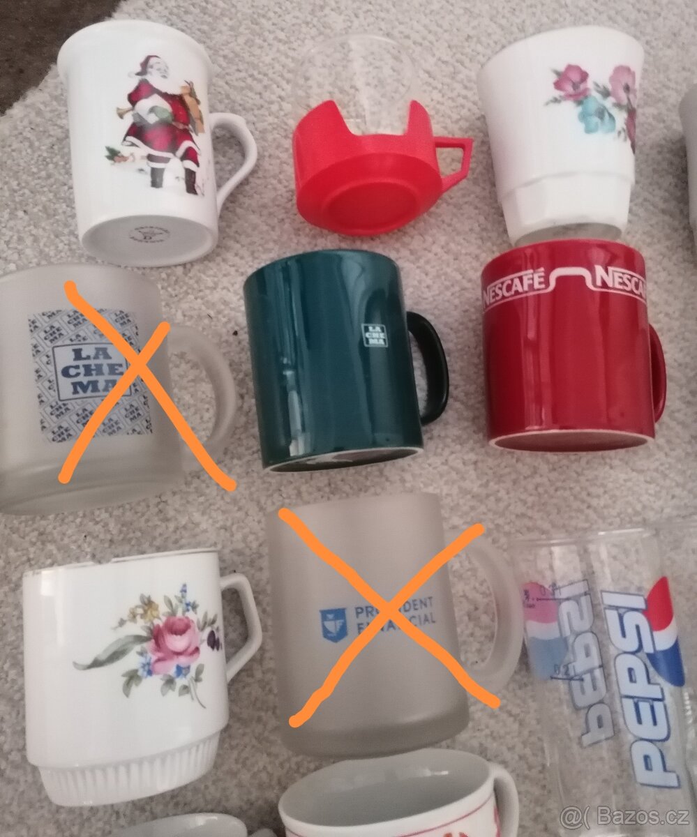 Hrnečky skleničky, jahody, růže - 14