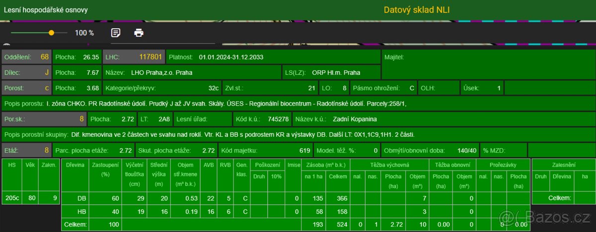 Prodám lesní pozemek v k.ú. Zadní Kopanina - 14