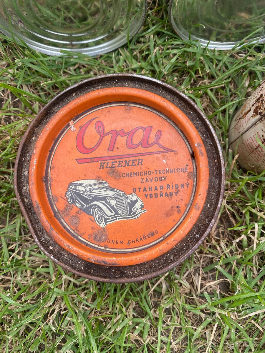 plechovka od oleje stará plechovka olej benzina retro moto - 14