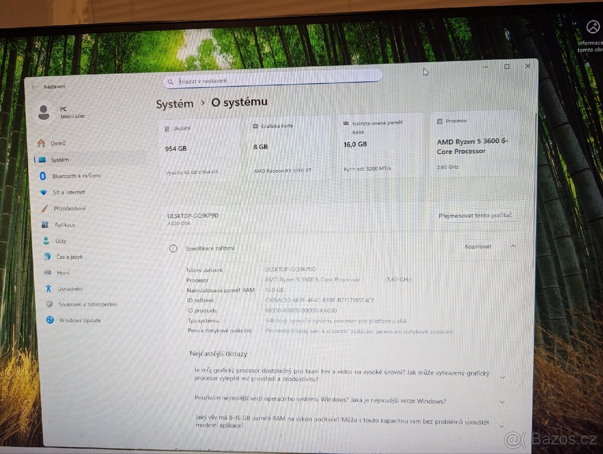 PRODÁNO | Herní počítač | Ryzen 5 3600 | RX 5700 XT | 16GB - 14
