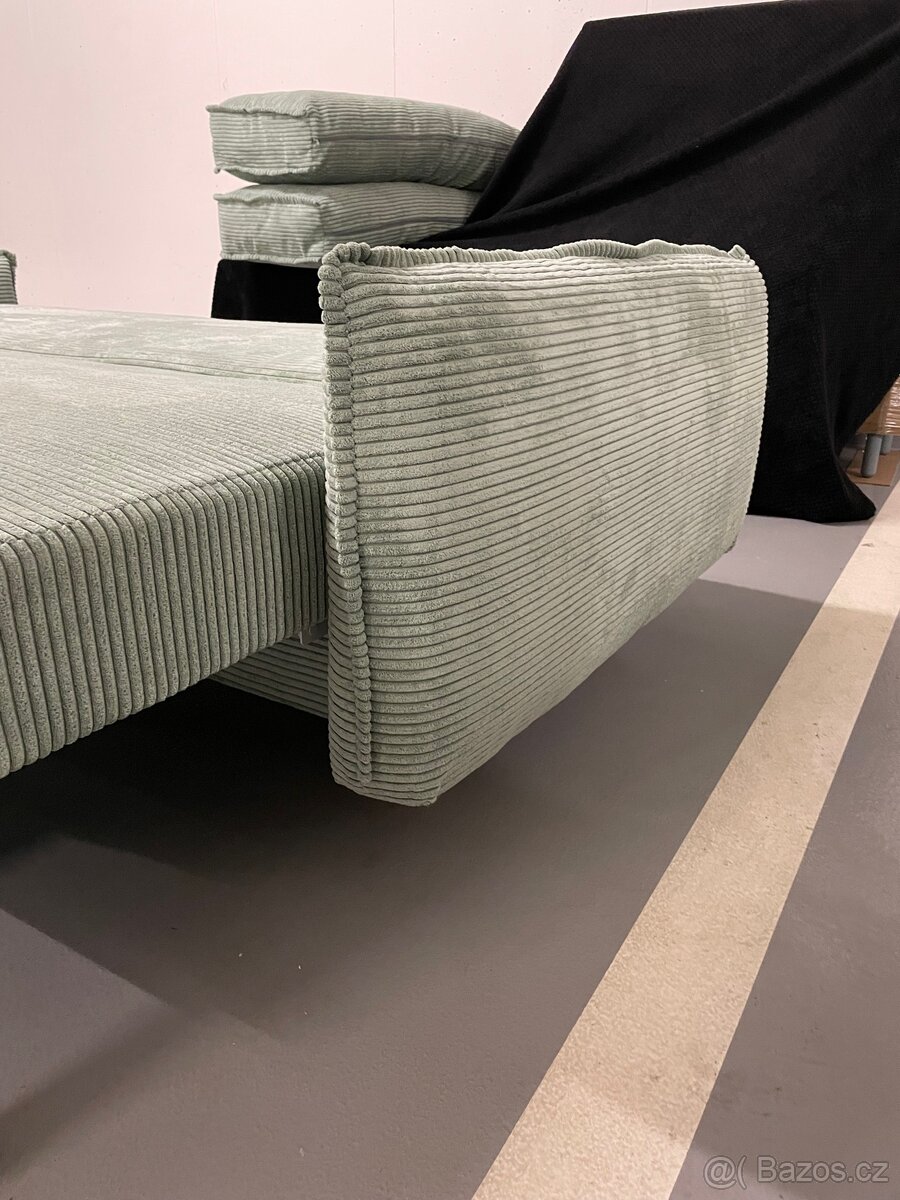 Manšestrová rozkládací pohovka 218 см - 14