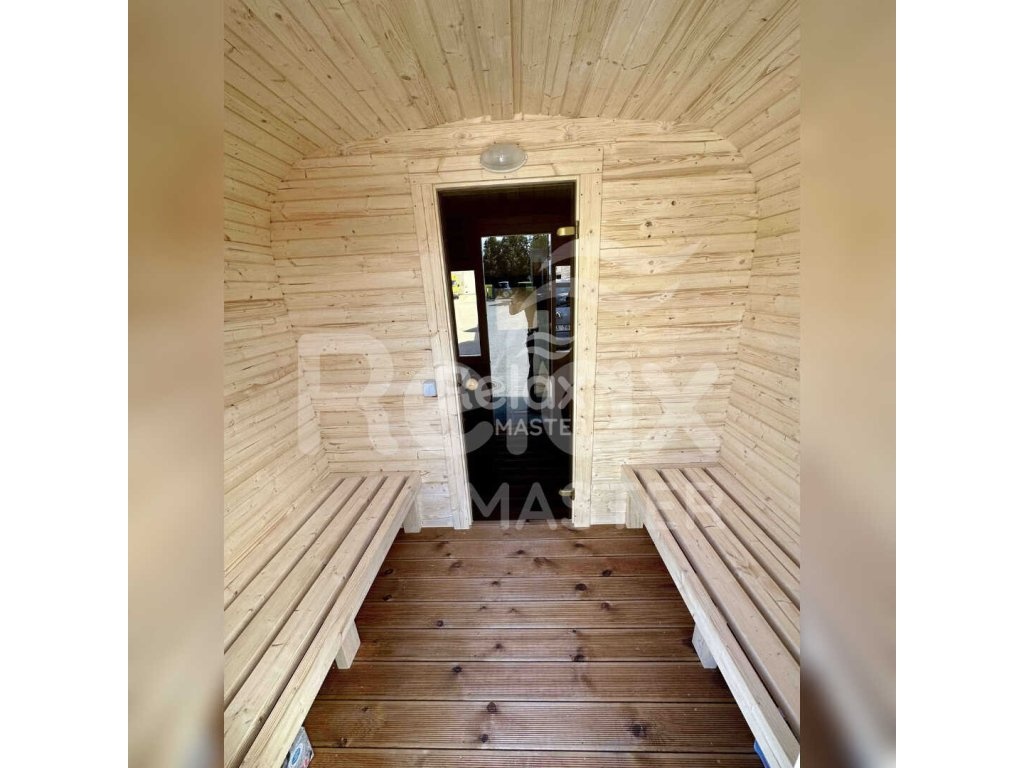 Zahradní finská sauna 4M CUBE s předsíní - 14