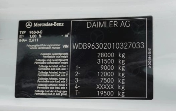 9583 - Mercedes-Benz ACTROS 2645 - 6x2 – Skříň - EURO 6 - 14