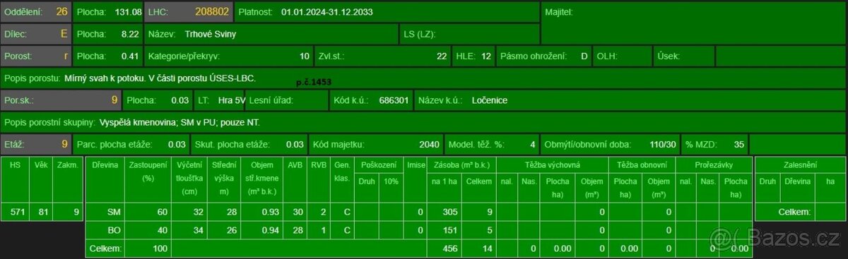 Prodám lesní pozemky v k.ú. Ločenice, p.č. 1452 a 1453 - 14