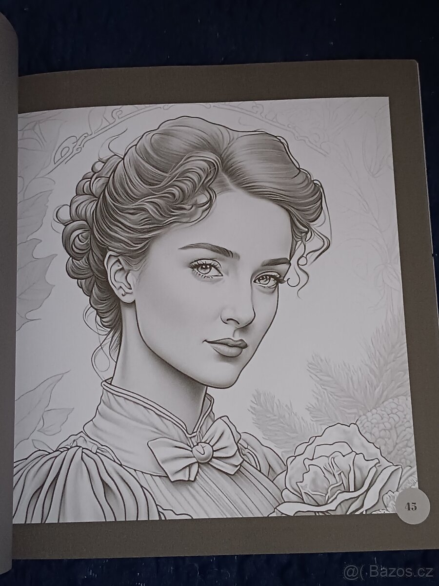 Omalovánky pro dospělé Victorian Ladies-grayscale - 14