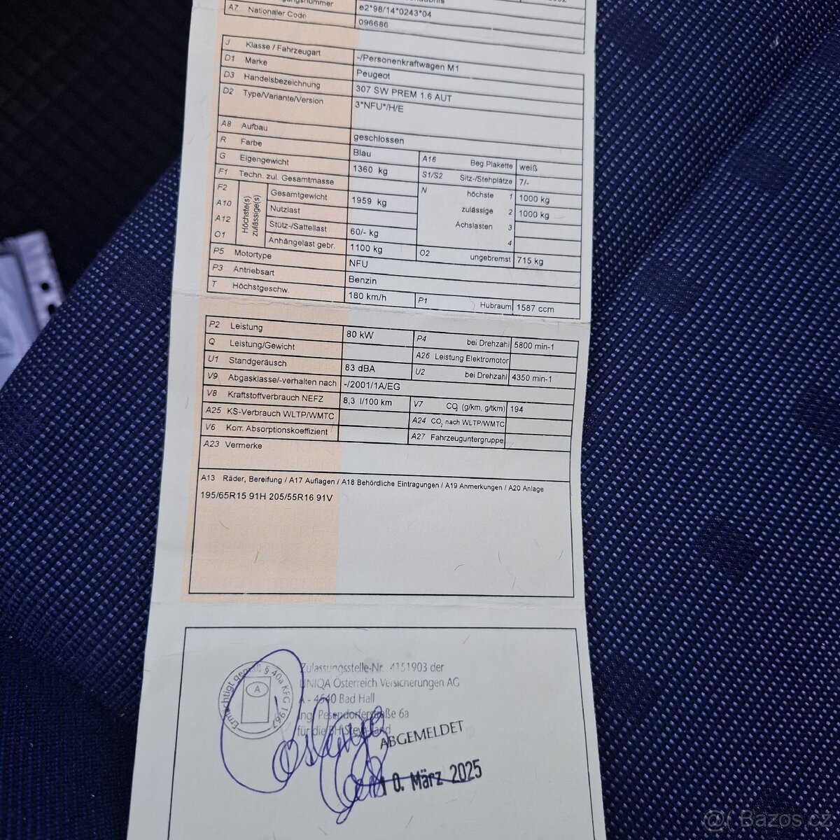 Peugeot 307 1.6 benzin automat r.v.2002/10 7 míst - 14