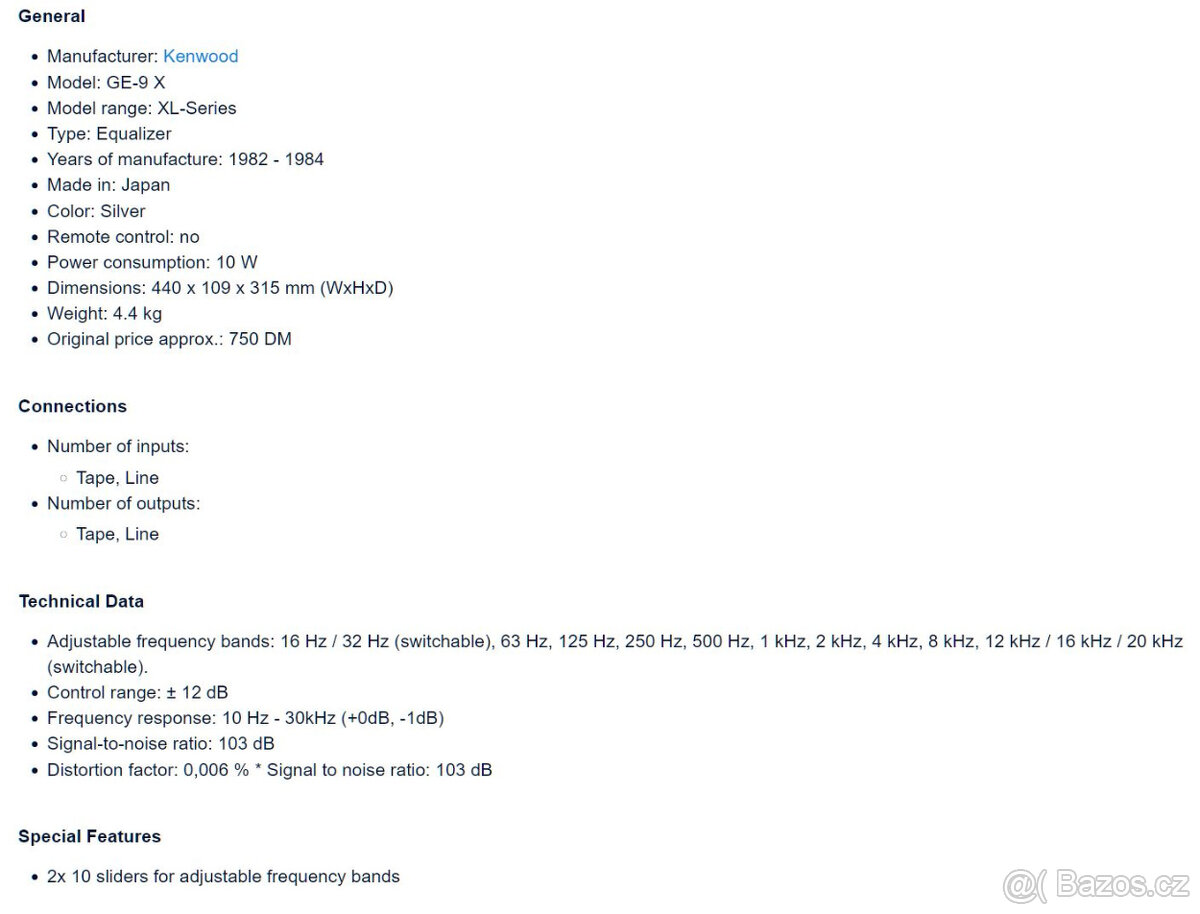 KENWOOD GE-9X Stereo Graphic Equalizer / Vintage / Rare - 14