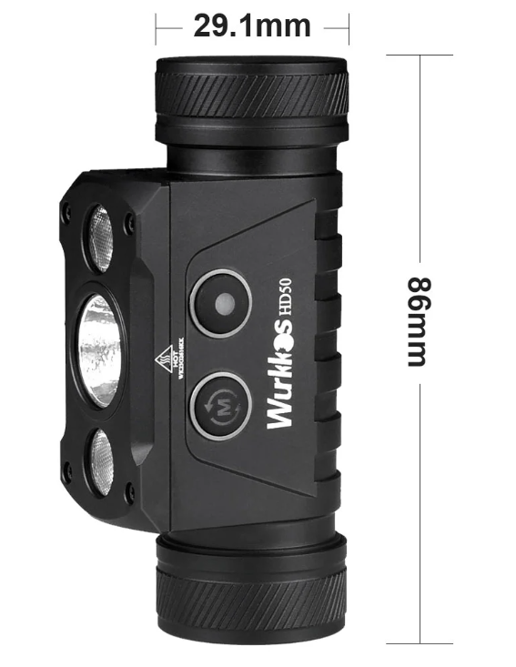 Čelovka Wurkkos HD50,LED,USB-C,4000L, 5000mAh PECKA - 14