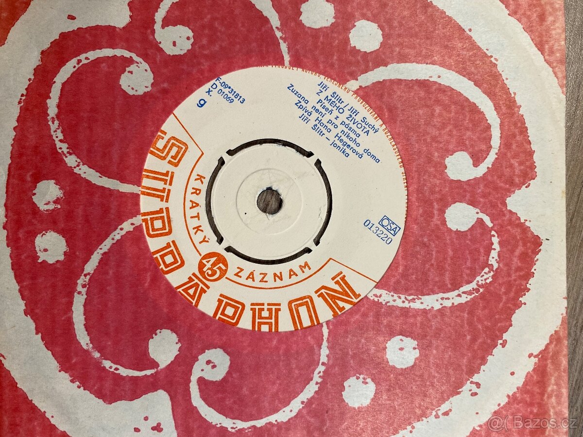 Gramofonová deska Supraphon Krátký 45 záznam, cena za kus - 14