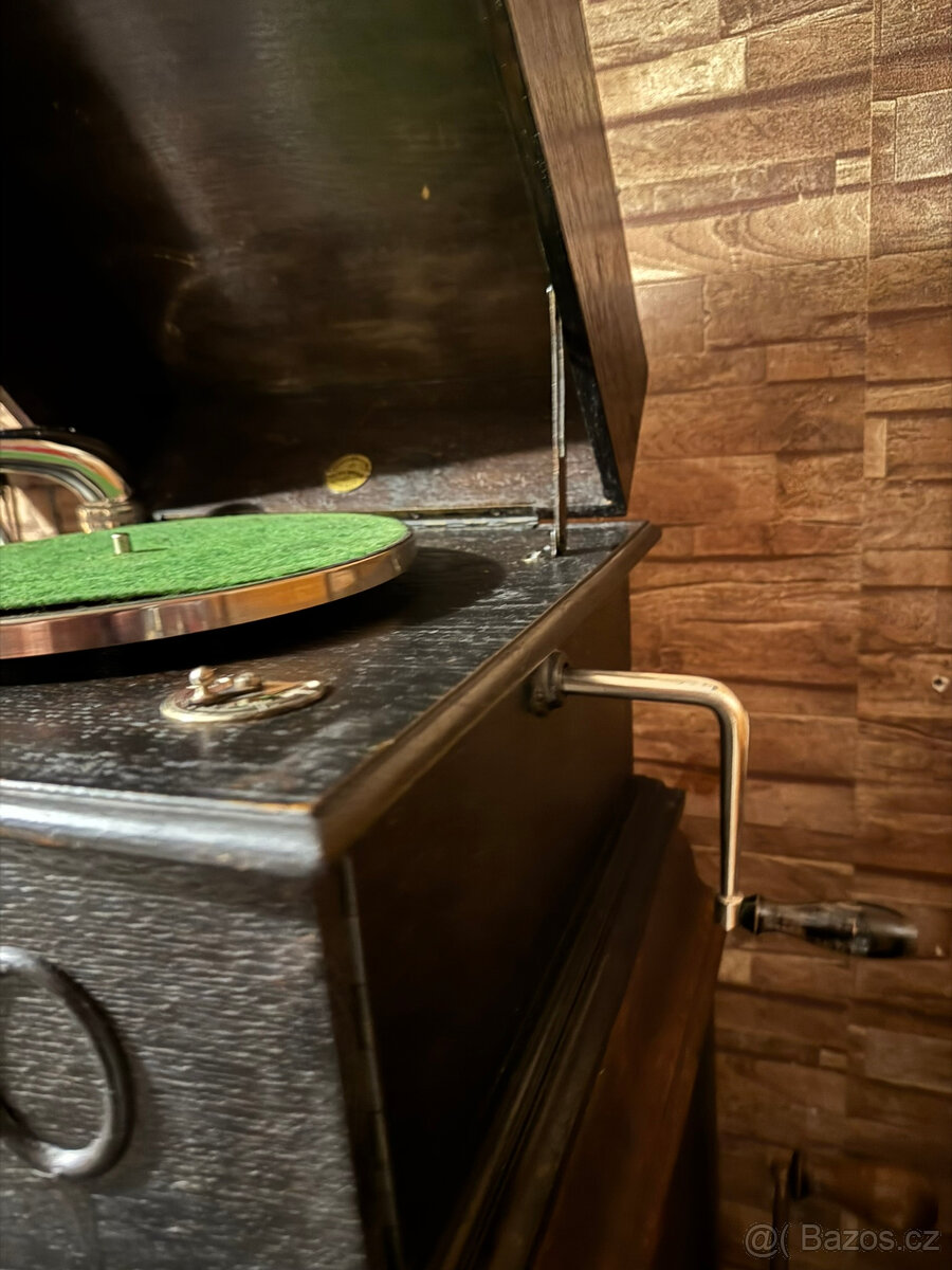 Starožitný gramofon v nevídáném top stavu. - 14