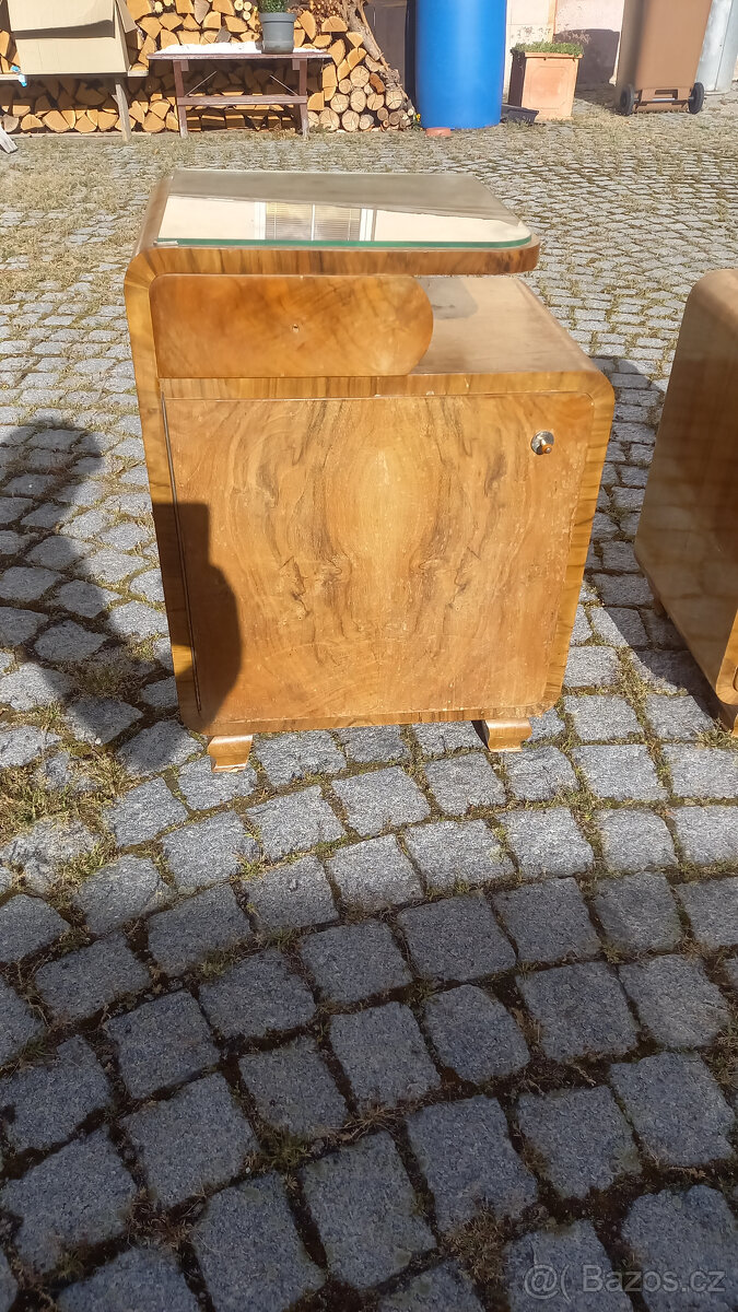 starožitné noční stolky - Art Deco 30. - 40. léta - 14