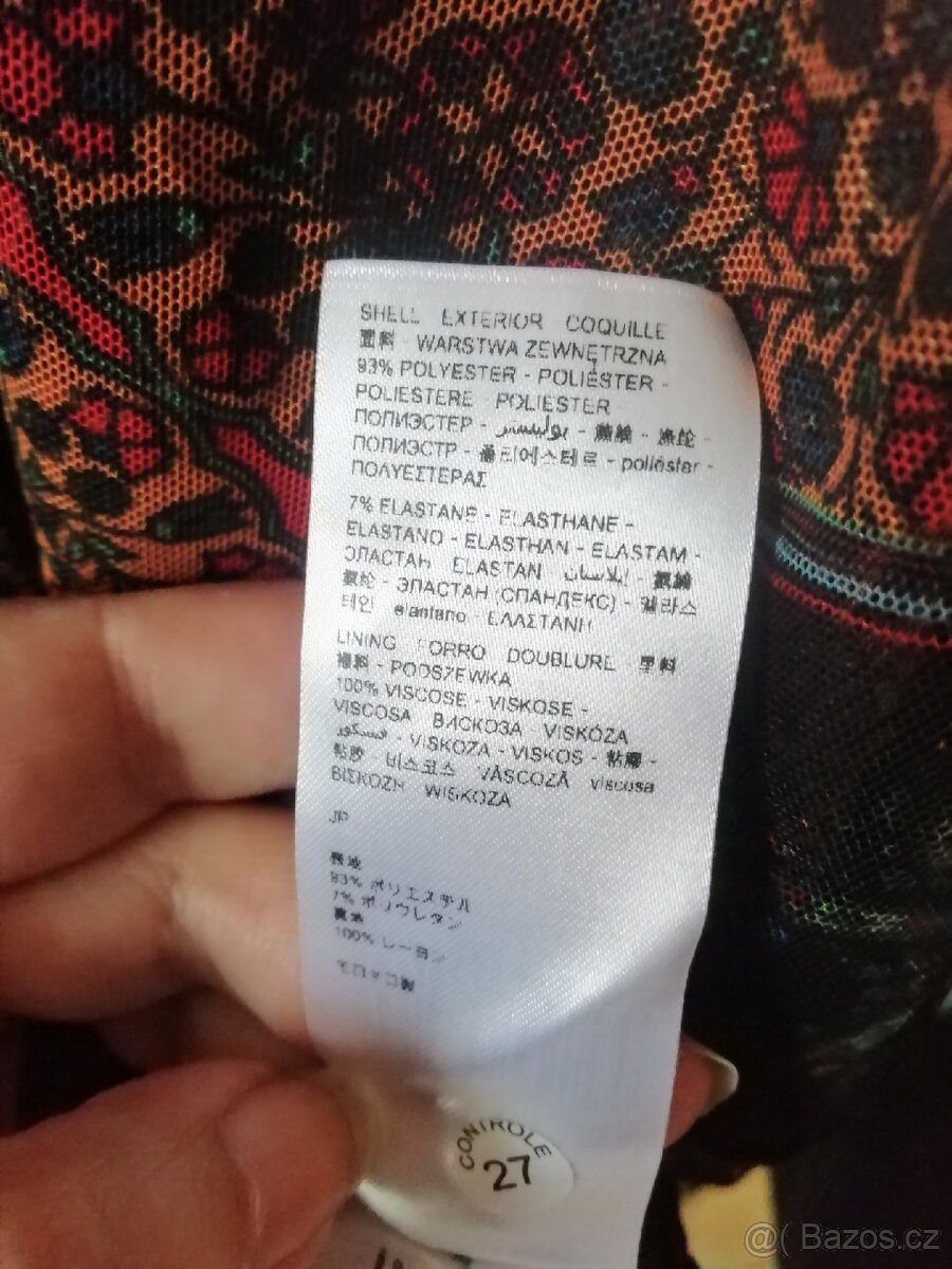 Znač.překrásné šifon.šaty nové s volány,Desigual, Xxl, menší - 14