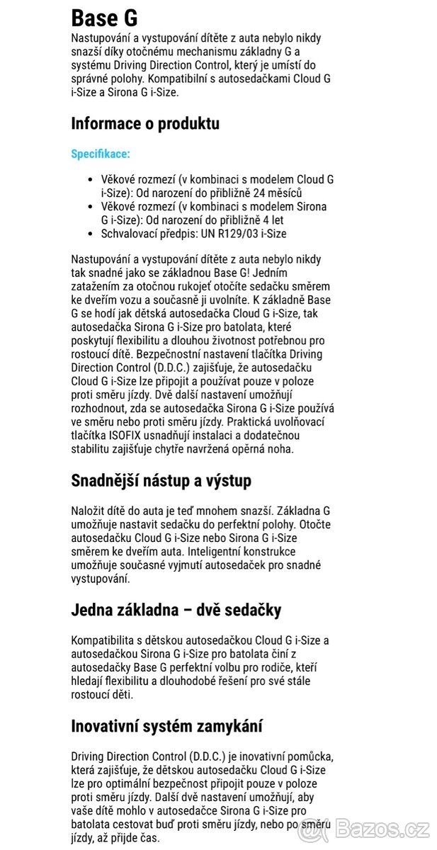 Autosedačka Cybex CLOUD G I-SIZE PLUS + BASE G - 14