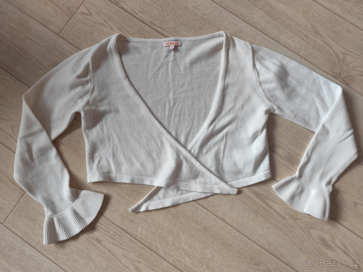 Béžová/melír/smetana mikina+sako vel.146/152/158//10-13 let - 14