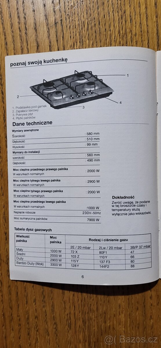 Plynová vestavěná varná deska - 14