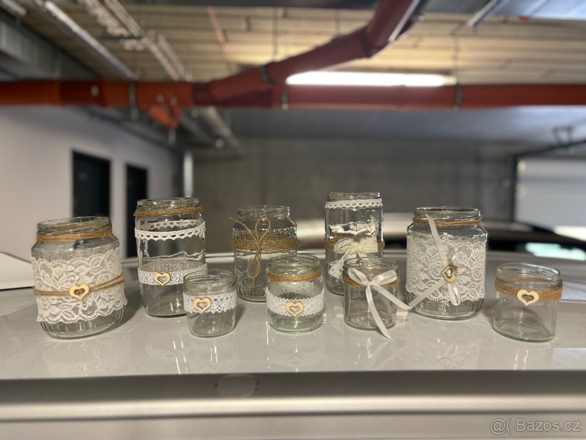 Svatba - Svatební sklenice na svíčky - 14