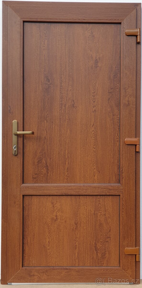 Dveře vchodové ořech. zlatý dub, antracit, mahagon, bílé . - 14