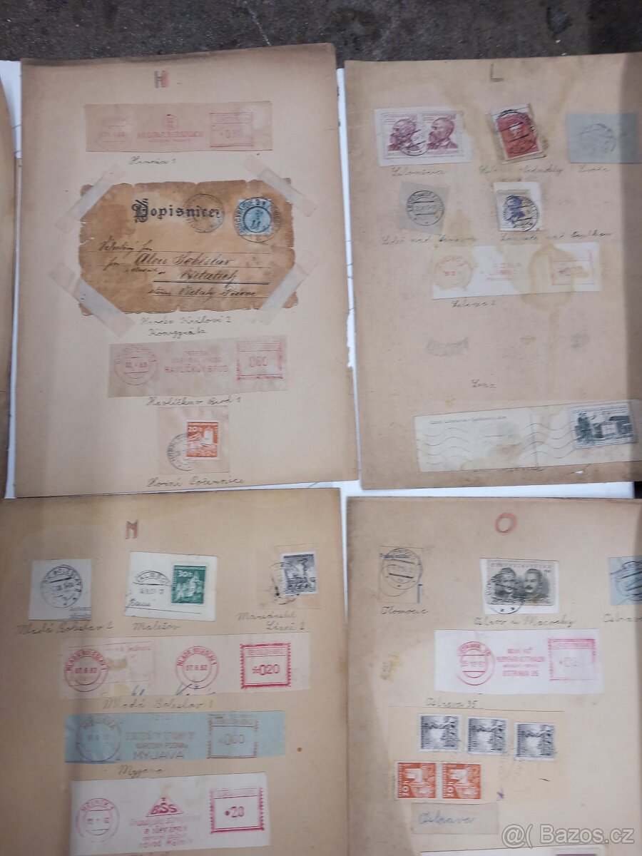 znamky pohlednice viněty etikety učty prospekty obalky - 14