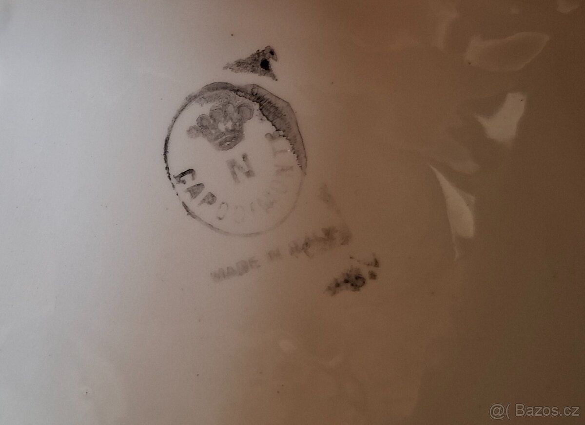 Starožitná porcelánová lampa Capodimonte - 14