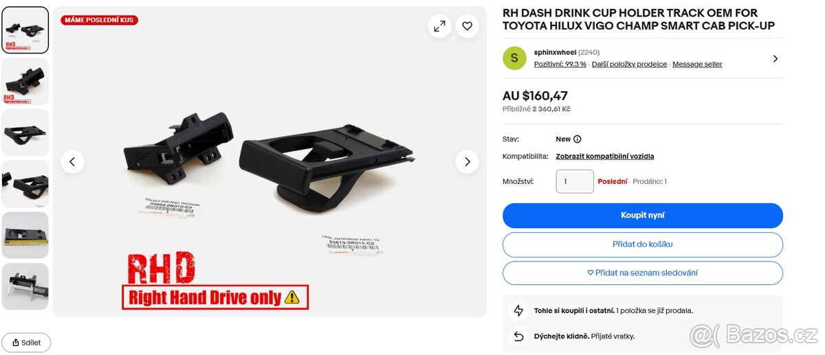 Držák nápojů Hilux Vigo - 14