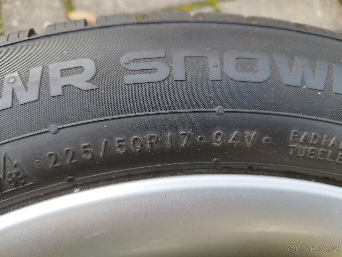 ALU 7x17 ET45 zimni pneu Nokian 225/50 R17 - 14