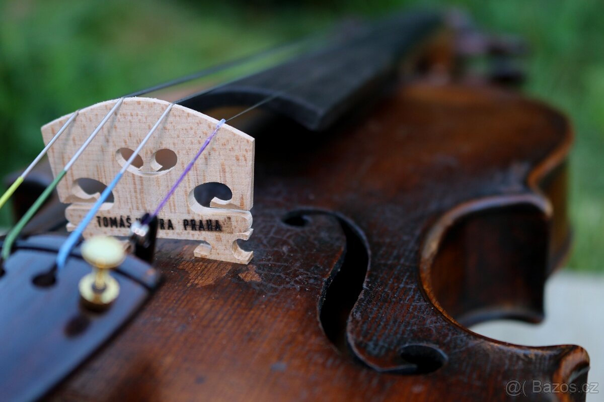 Celé starožitné německé housle z poloviny 19 století - 14