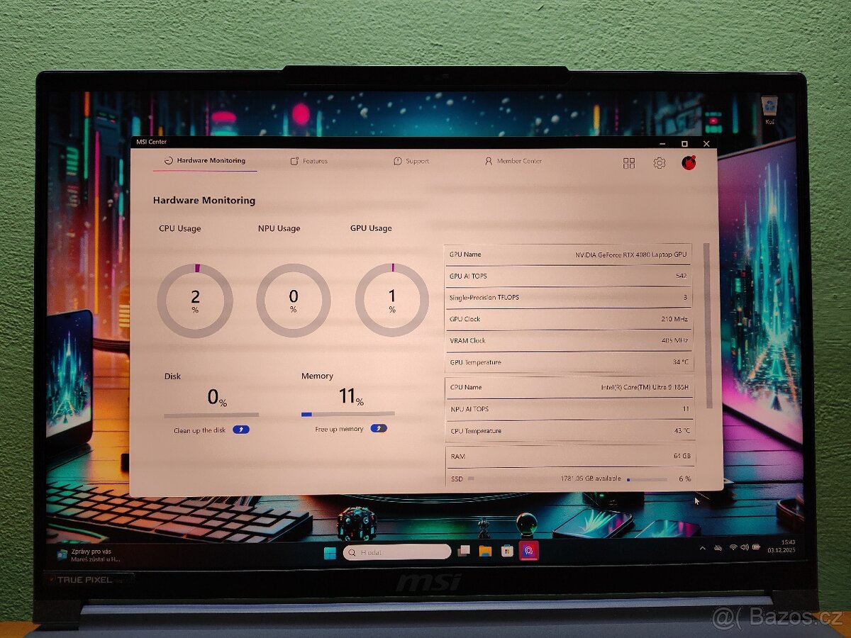16 Creator,RTX-4080-12gb,Ultra-9,4K-MiniLed,64GB,2TB-ZÁRUKA - 14