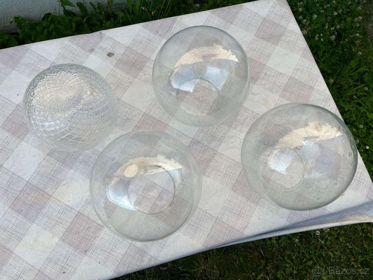 Skleněná stínítka na lustr retro - 14