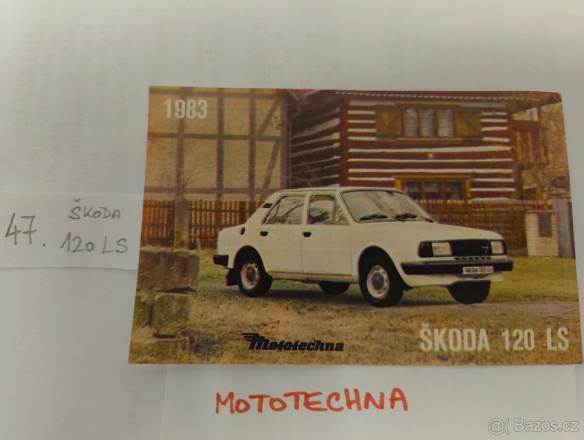 Kartičky z bonbonyéry Orion Mototechna - 14