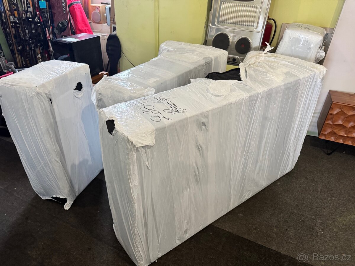 NOVÁ černá Sedací souprava Sirpio 270cm s taburetem - 14