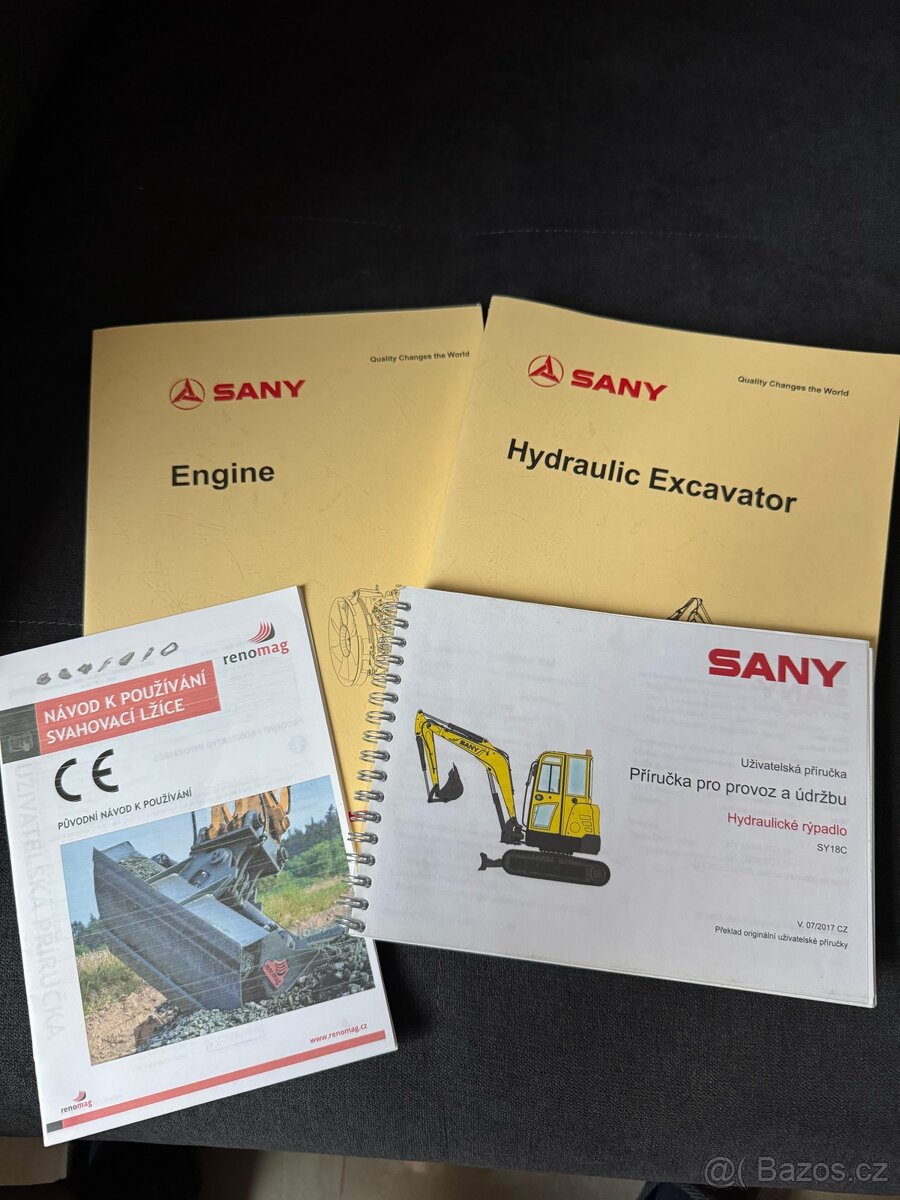 Prodám pásové minirypadlo SANY SY18C - 14