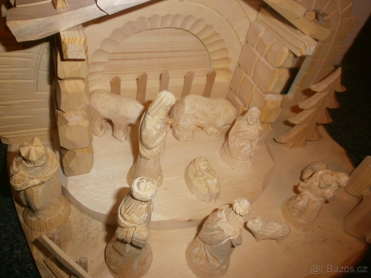 Český dřevěný betlém 14B6 - 14