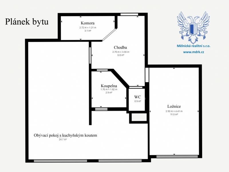 Prodej bytu 2+kk Mělník - 14