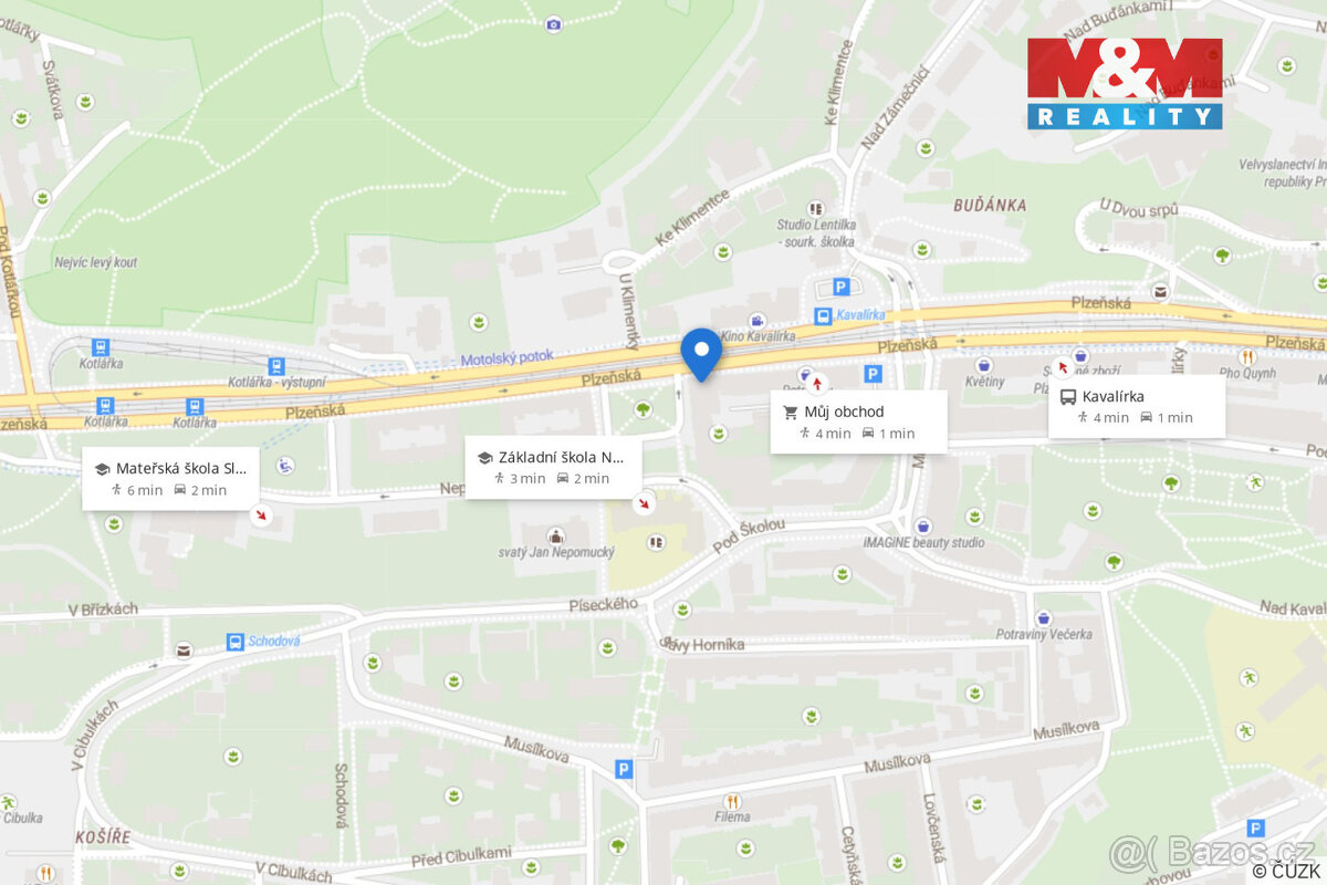 Prodej bytu 2+1, 63 m², Praha, ul. Plzeňská - 14