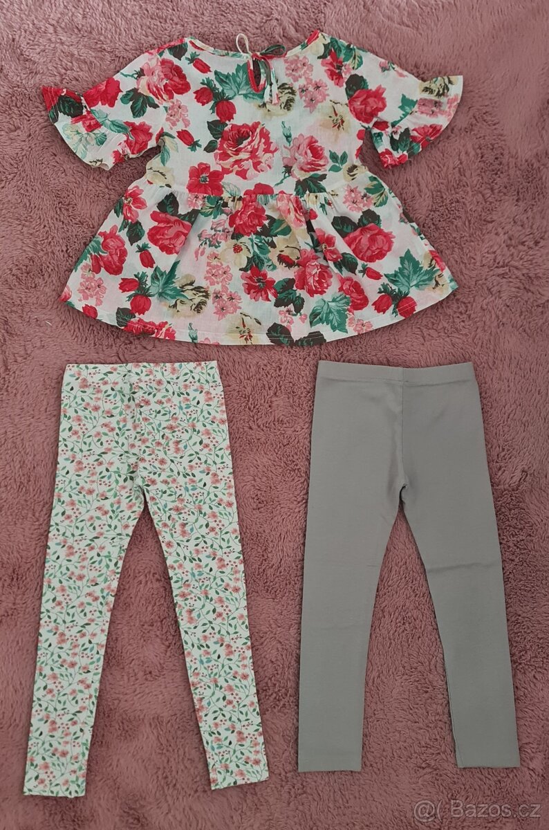 dívčí tunika a dvoje legíny PEPCO vel. 116 + zdarma triko - 14