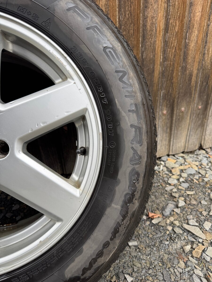 Alu kola 5x108 R17 včetně zimních pneu 235/65/17 - 14