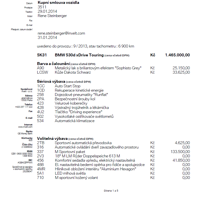BMW Řada 5 F11 530D xDrive 190kw M packet Facelift r.v.2013 - 14