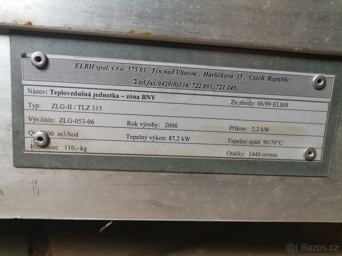 Teplovzdusna jednotka do lakovne - 14