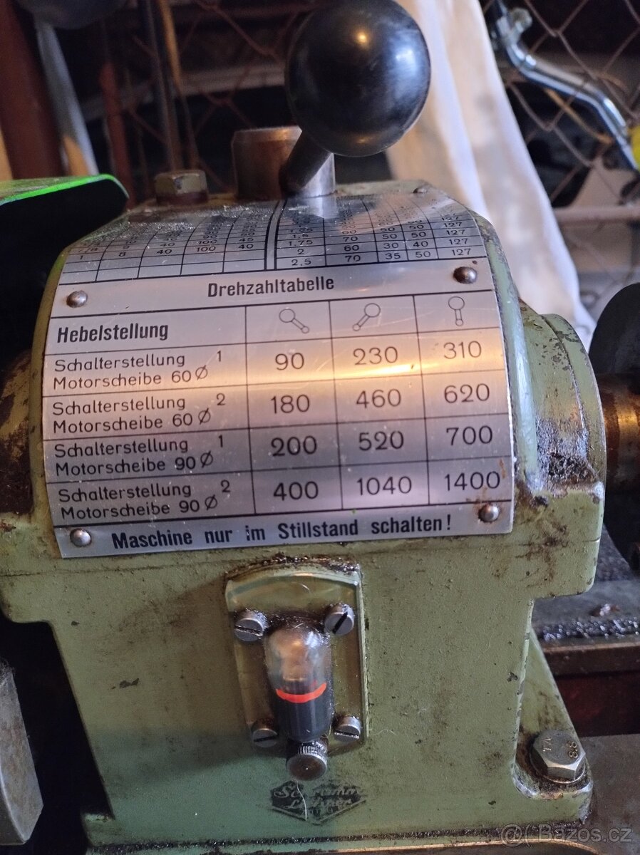 Soustruh Schramm & Lichner, stolovy soustruh - 14