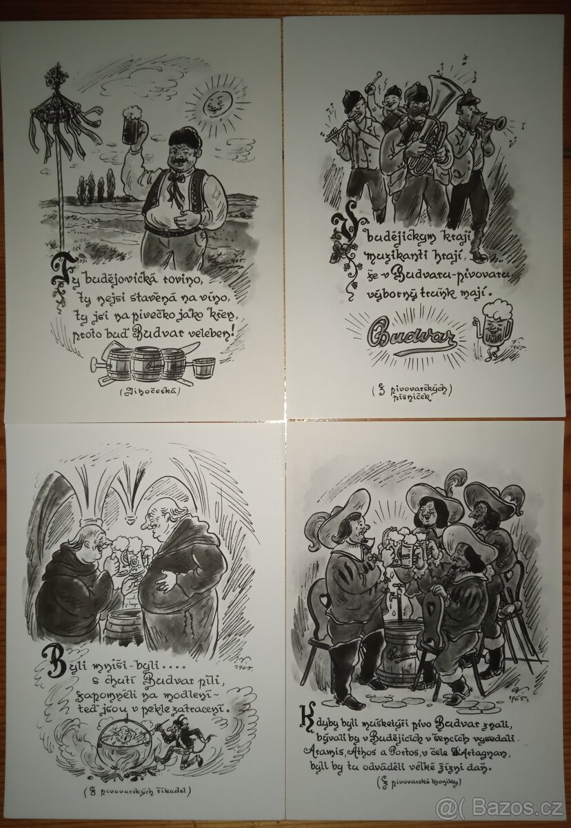 Pivní tácky , etikety a pohledy - 14