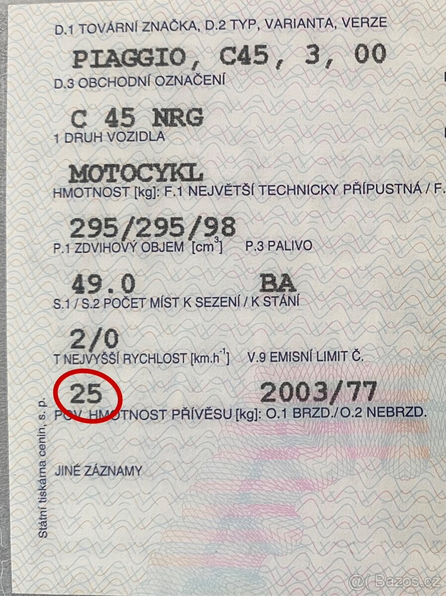 Skútr Piaggio NRG 50 bez řidičáku 25 km/h - 14